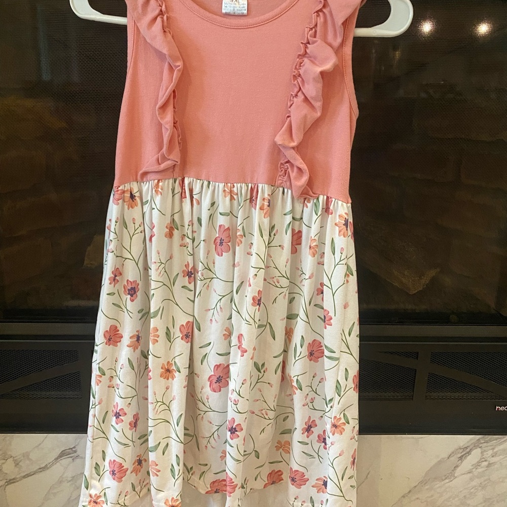 Floral Pink Kids Dress